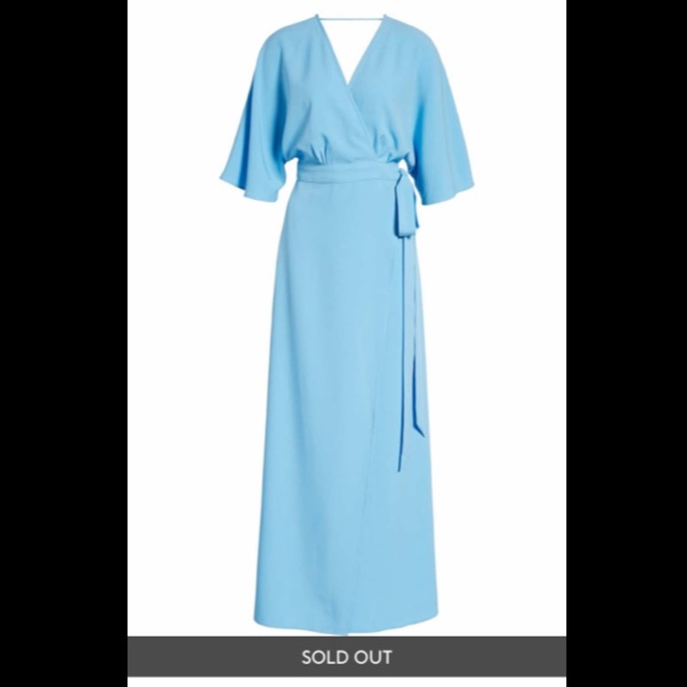 NWT Leith Kimono Maxi Dress in Blue Alaskan